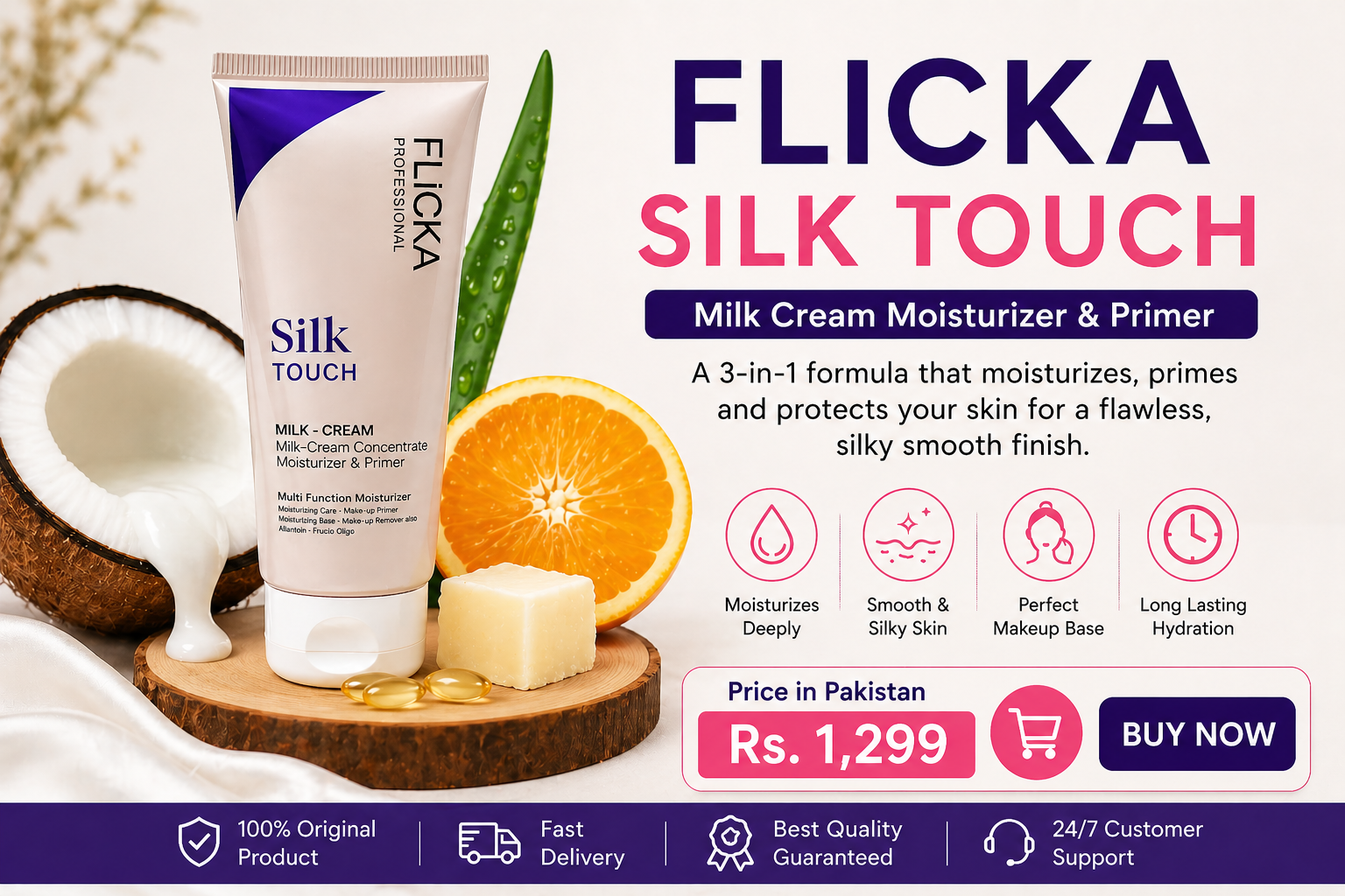 flicka silk touch moisturizer