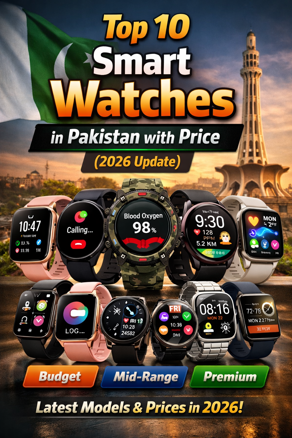 Top 10 Smart Watches in Pakistan with Price