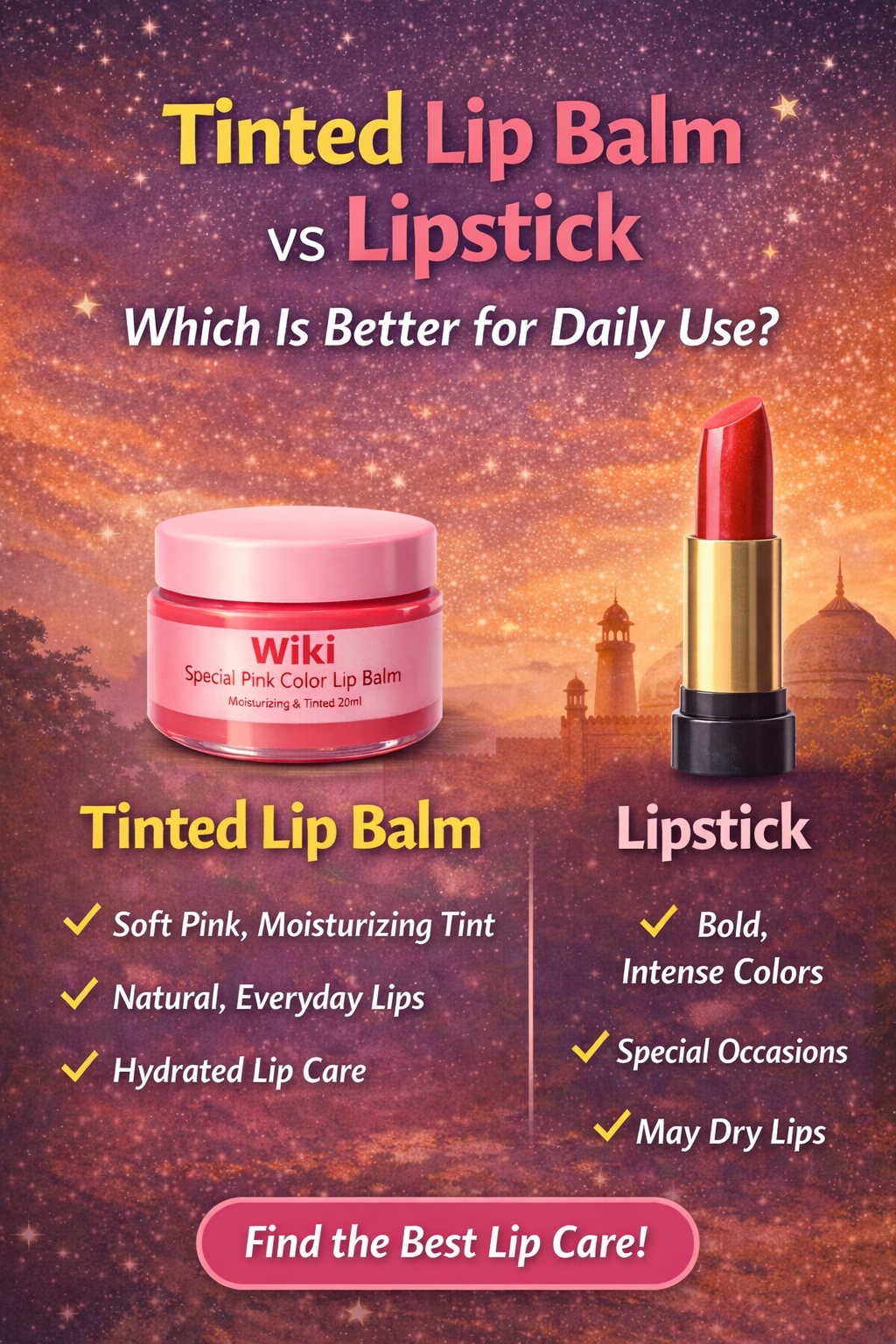 Tinted Lip Balm vs Lipstick 
