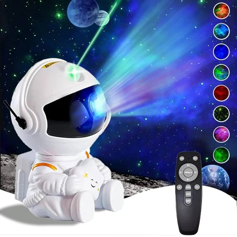 Astronaut Galaxy Projector | Star Nebula Night Light With Remote Control