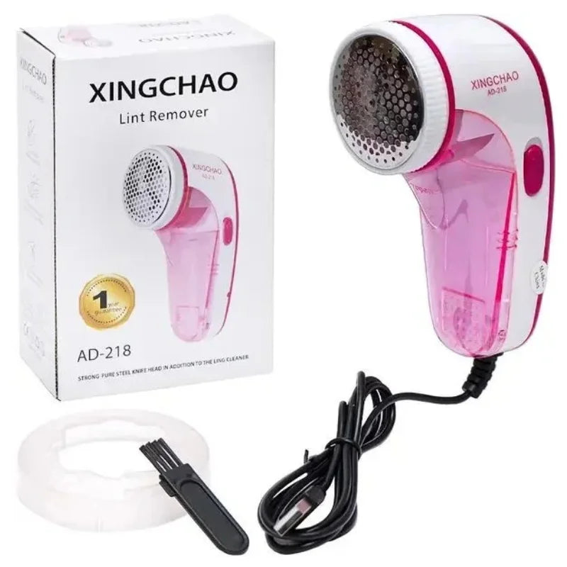 XINGCHAO Lint Remover AD-218 Pink White Portable Fabric Shaver