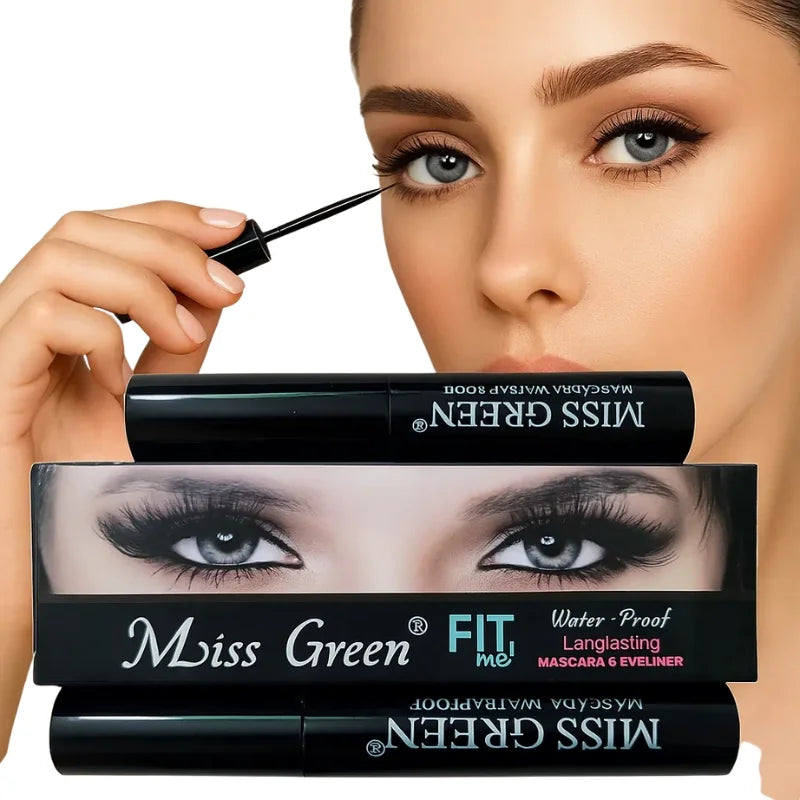 Miss Green FIT ME Waterproof Mascara & Eyeliner | 2-in-1 Long-Lasting Eye Makeup Duo