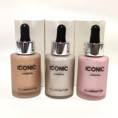 Three bottles of Iconic London Illuminator on a white background