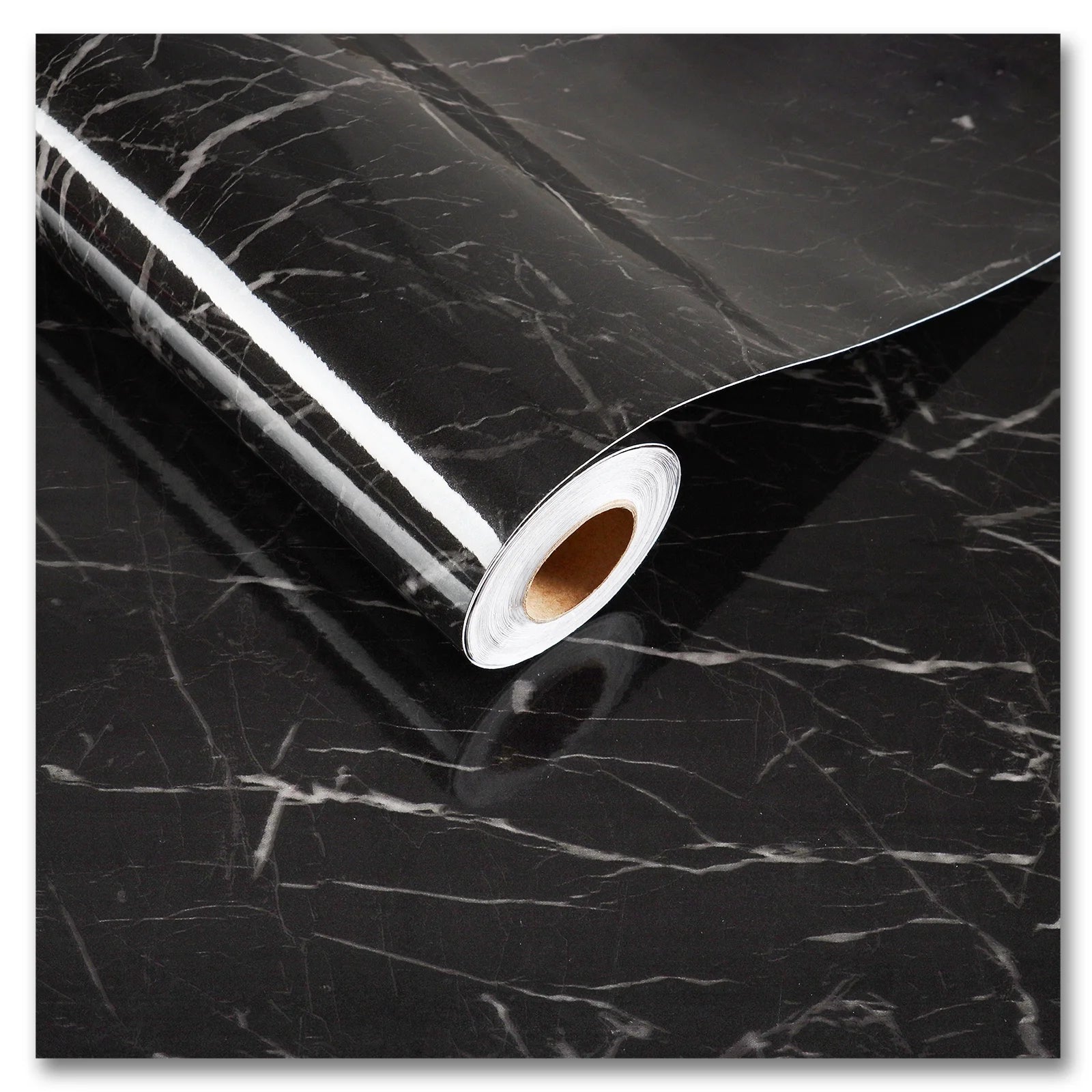 Black & Grey | Marble Sheet Sticker  Waterproof Self-Adhesive