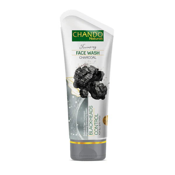 Chando Naturals charcoal face wash tube on a white background
