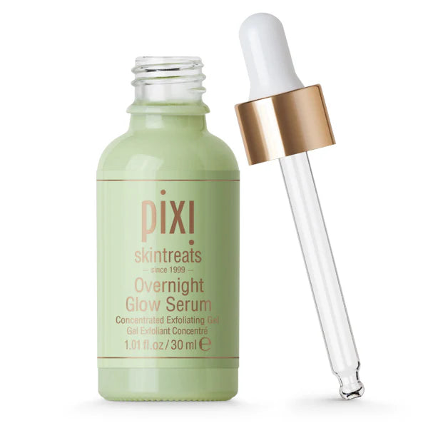  PIXI Overnight Glow Serum bottle with dropper on a white background