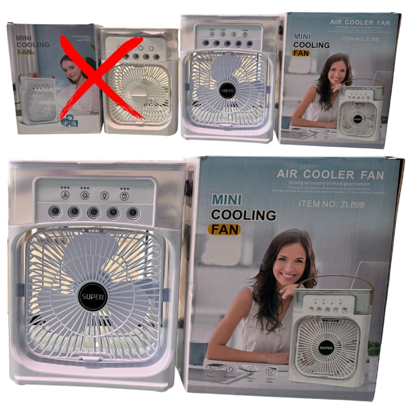 10 Inches | Large Size Portable Air Conditioner Fan | Usb Electric Fan With Led Night Light,