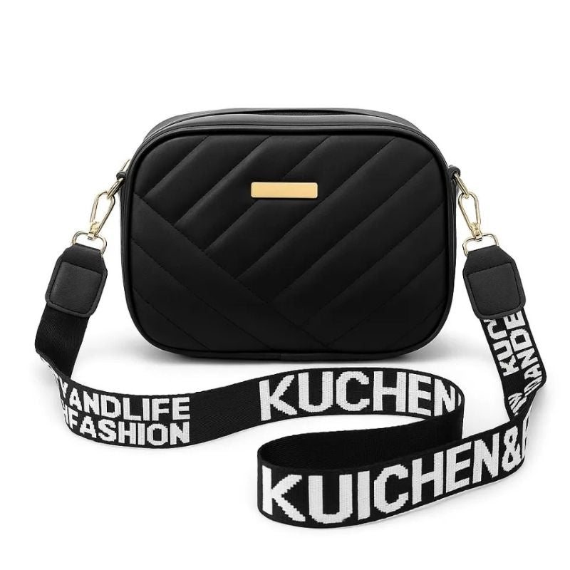 Black Leather Handbag for Girls & Women | Stylish Shoulder & Crossbody Bag