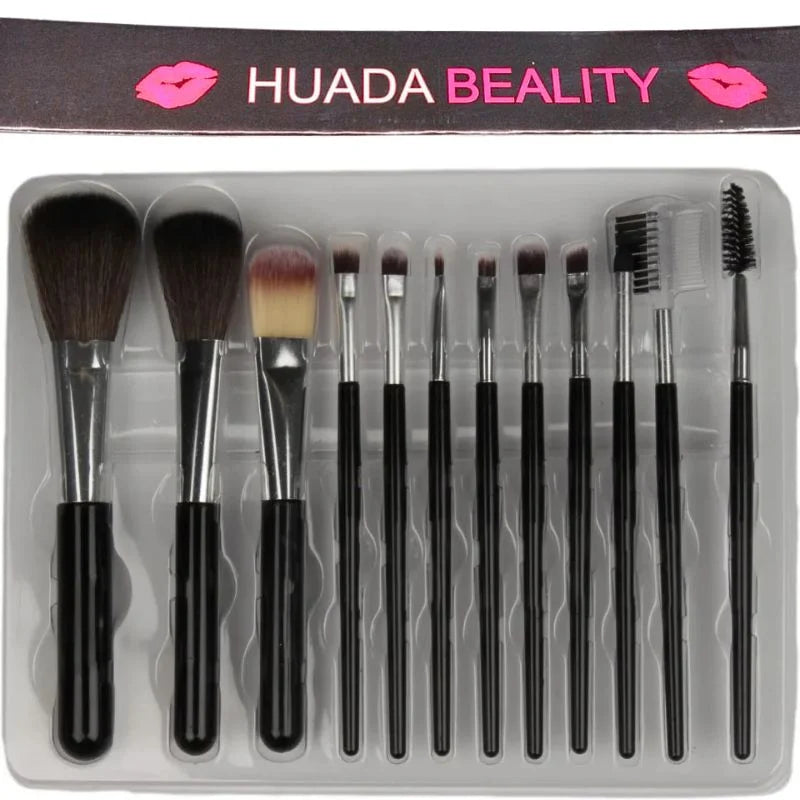 Huada Beauty Makeup Brush Set – 12-Piece Professional Makeup Tool Kit