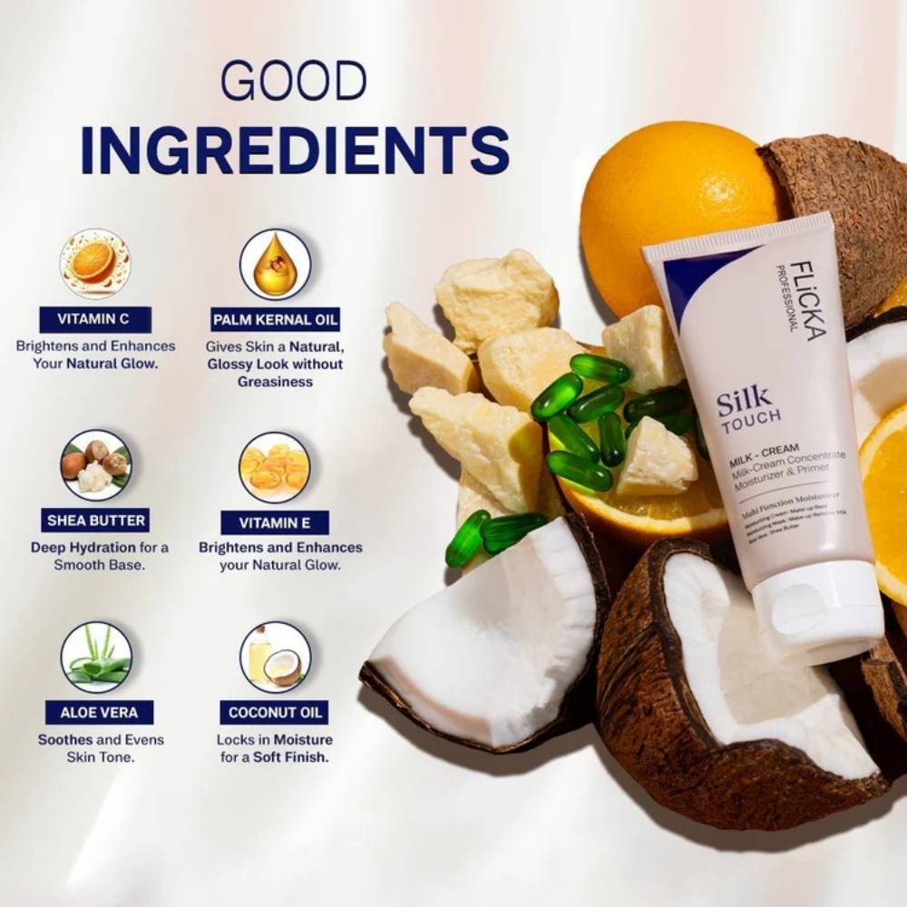 Flicka Silk Touch Concentrate | 3-in-1 | Primer, Moisturizer & Sunscreen 2026