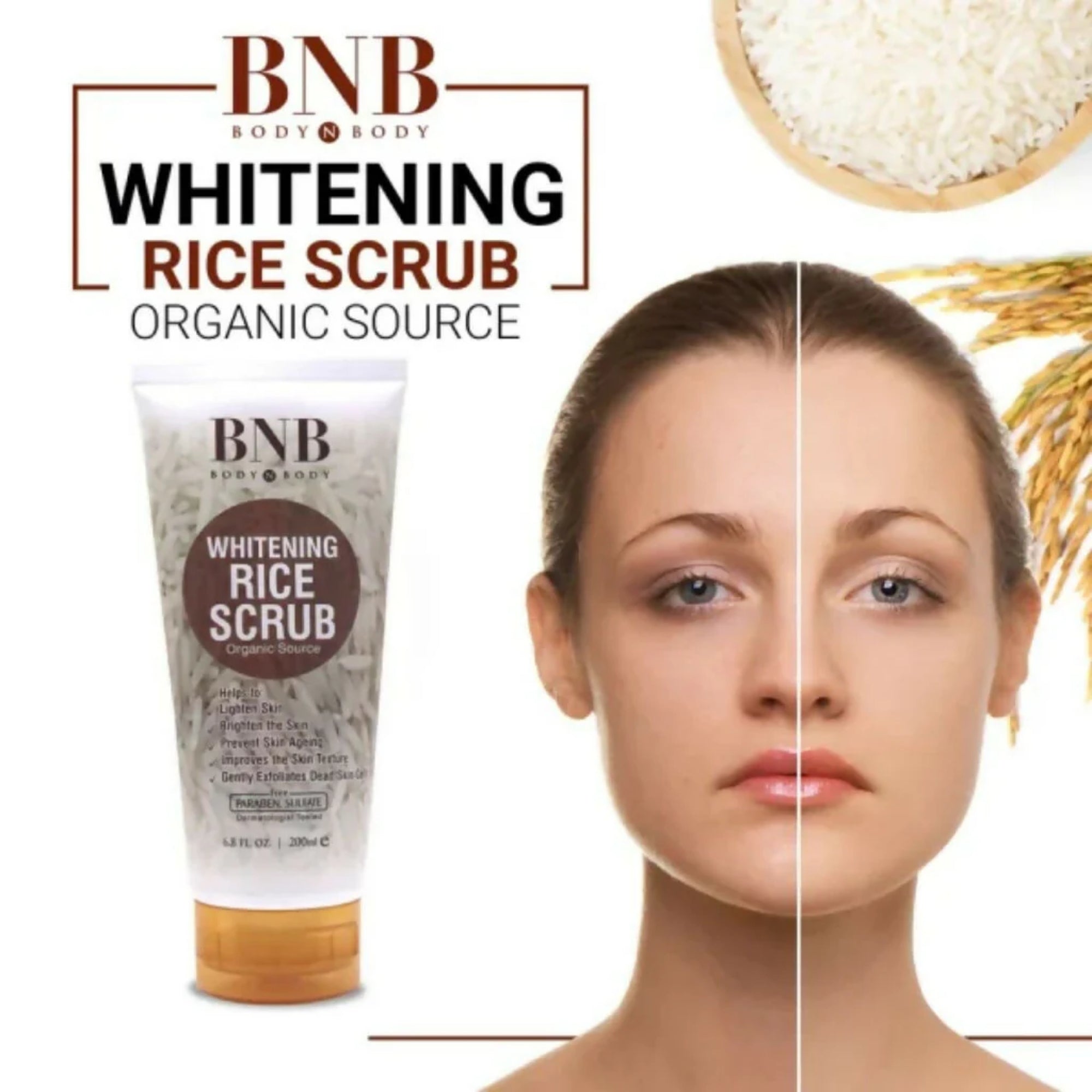 BNB Rice Extract Bright & Glow Facial Kit | 3-in-1 Whitening
