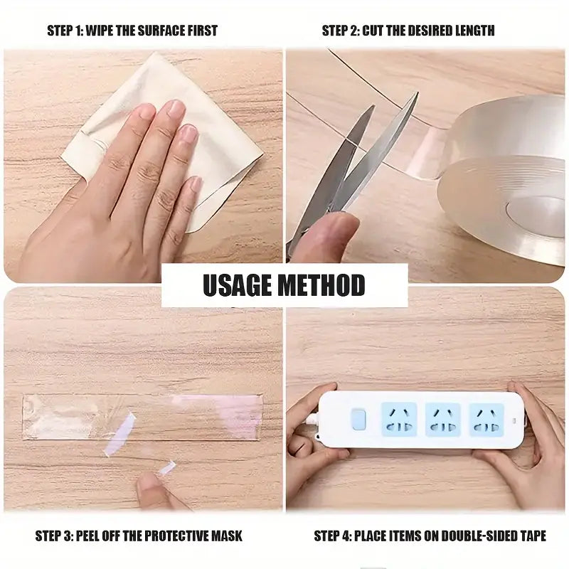 Nano Tape | 3M Double-Sided Transparent Tape | Reusable, Washable