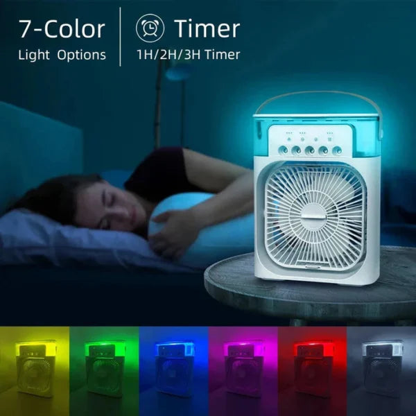 10 Inches | Large Size Portable Air Conditioner Fan | Usb Electric Fan With Led Night Light,