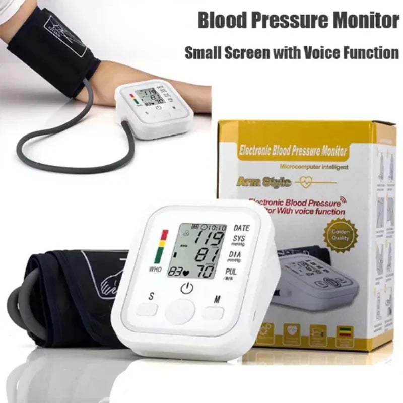 Digital Blood Pressure Monitor | Upper Arm Automatic BP Machine with Large LCD Display