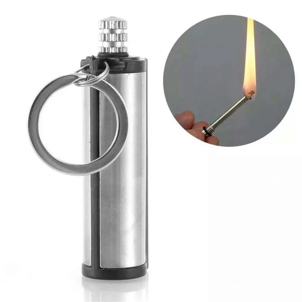 Permanent Match Striker Flint Stone Lighter with Keychain