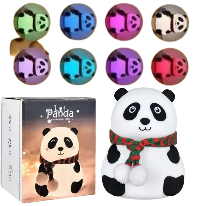 Panda LED Night Lamp | YH-608 Model | Soft Silicone Rechargeable Night Light
